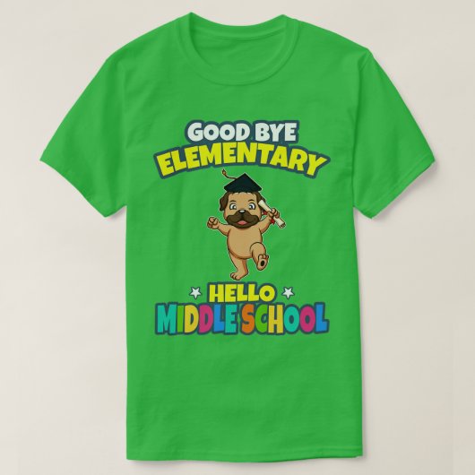 Goed, elementair Hallo middelbare school Afstudere T-shirt (Design voorkant)