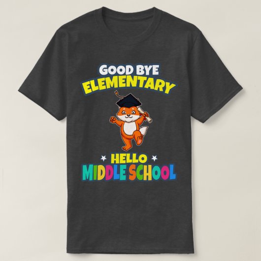 Goed, elementair Hallo middelbare school Afstudere T-shirt (Design voorkant)