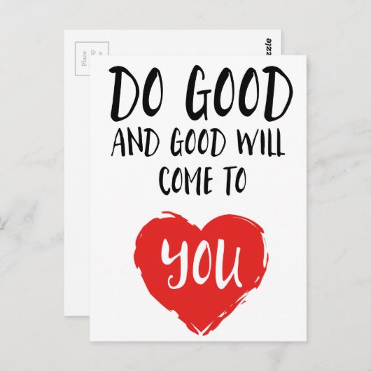 Goed en goed zal u komen briefkaart (Voorkant / Achterkant)