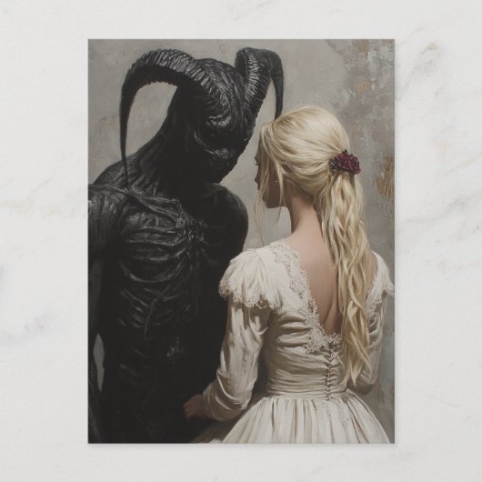 Goed en kwaad briefkaart (Voorkant)