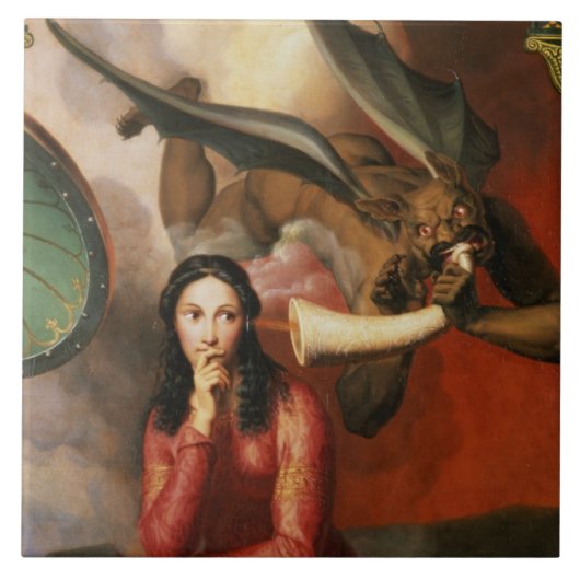 Goed en kwaad: de Devil Temping a Young Woman, 1 Tegeltje (Voorkant)