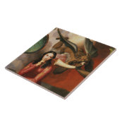 Goed en kwaad: de Devil Temping a Young Woman, 1 Tegeltje (Zijkant)