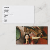 Goed en kwaad: de Devil Temping a Young Woman, 1 Visitekaartje (Voorkant / Achterkant)