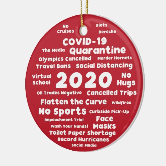 Goed en slecht van 2020 keramisch ornament (Links)