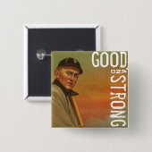 Goed en sterk vierkante button 5,1 cm (Voorkant /achterkant)