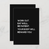 goed eten als je een patiënt bent die je lichaam z bedankkaart (Voorkant / Achterkant)