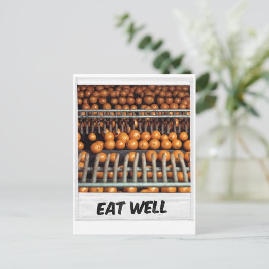 Goed eten briefkaart (Staand voorkant)