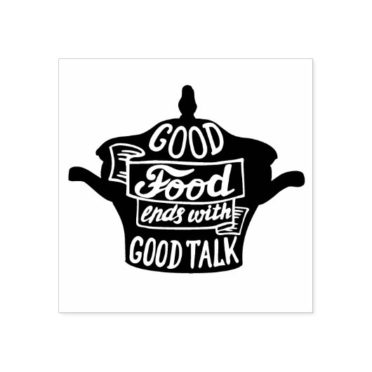 Goed eten citaat rubberstempel (Afrduk)