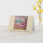 Goed eten en goede vrienden kaart (Gele Bloem)