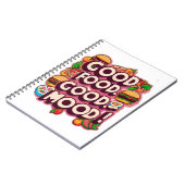 Goed eten, goed humeur: levendig spiraal Notitiebo Notitieboek (Linkerzijde)