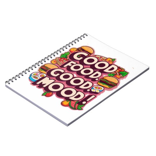 Goed eten, goed humeur: levendig spiraal Notitiebo Notitieboek (Linkerzijde)