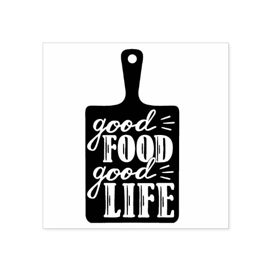Goed eten goed leven rubberstempel (Afrduk)
