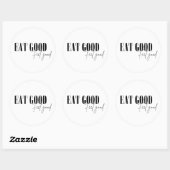 Goed eten, goed voelen ronde sticker (Vel)