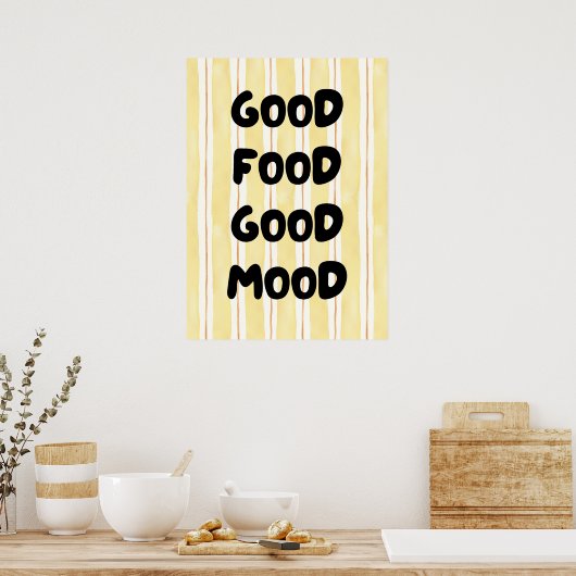 Goed eten, goede stemming poster (Keuken)