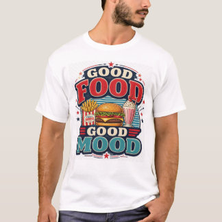 Goed eten goede stemming Retro Diner T-shirt