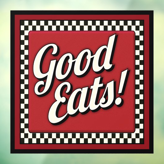 GOED ETEN! RAAMSTICKER (Vel 3)