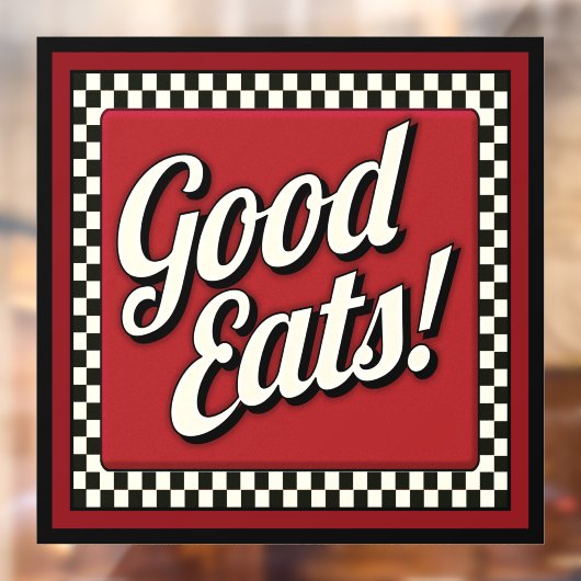 GOED ETEN! RAAMSTICKER (Vel 2)