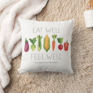 Goed Eten Voelt Goed Aquarel Biologische Groenten Kussen