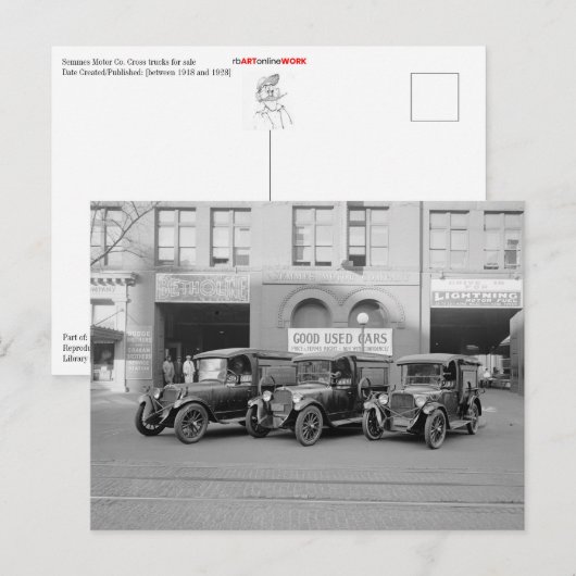 Goed gebruikte auto's voor verkoop briefkaart (Voorkant / Achterkant)