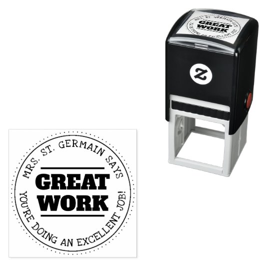 Goed gedaan | Aangepaste leraren Zelfinktende Stempel (In situ)