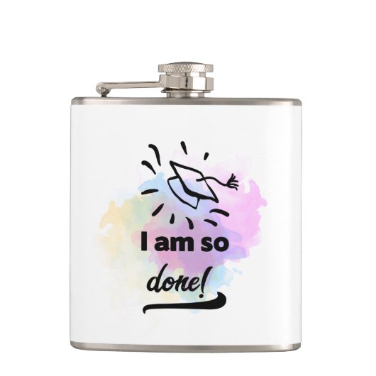 Goed gedaan Afstudeerder Heupfles (Voorkant)