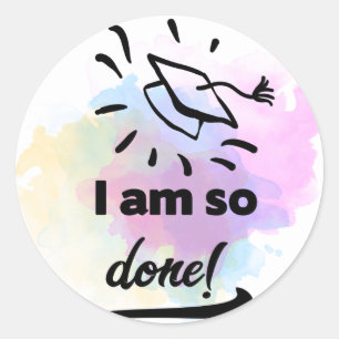 Goed gedaan Afstudeerder Ronde Sticker