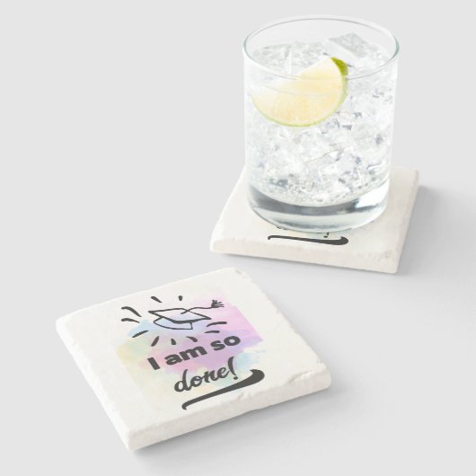 Goed gedaan Afstudeerder Stenen Onderzetter (Zijkant)