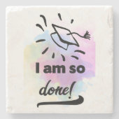 Goed gedaan Afstudeerder Stenen Onderzetter (Voorkant)