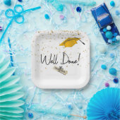 Goed gedaan Afstuderen Confetti met gouden Pet Papieren Bordje (Feest)