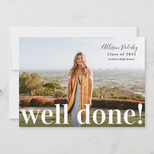 Goed gedaan Afstuderen Fotoklasse 2022 Aankondiging (Voorkant)