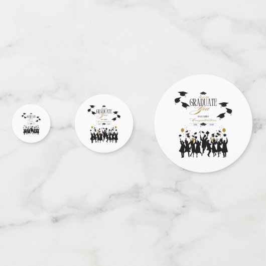 Goed gedaan, Afstuderen! Tijd om de feesttafel te Confetti (Achterkanten)