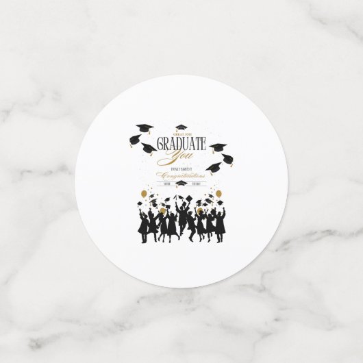 Goed gedaan, Afstuderen! Tijd om de feesttafel te  Confetti (Kleine voorkant)