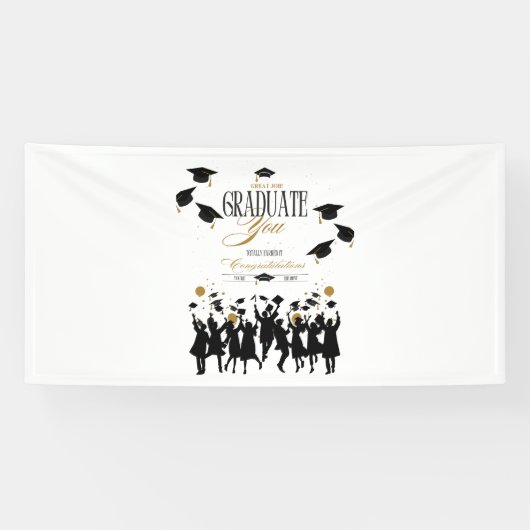 Goed gedaan, Afstuderen! Tijd om feest te vieren 4 Spandoek (Horizontaal)