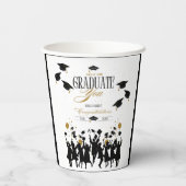 Goed gedaan, Afstuderen! Tijd om feest te vieren Papieren Bekers (Achterkant)