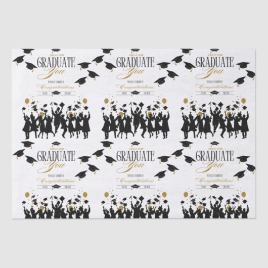 Goed gedaan, Afstuderen! Tijd om feest te vieren Tissuepapier (Voorkant)