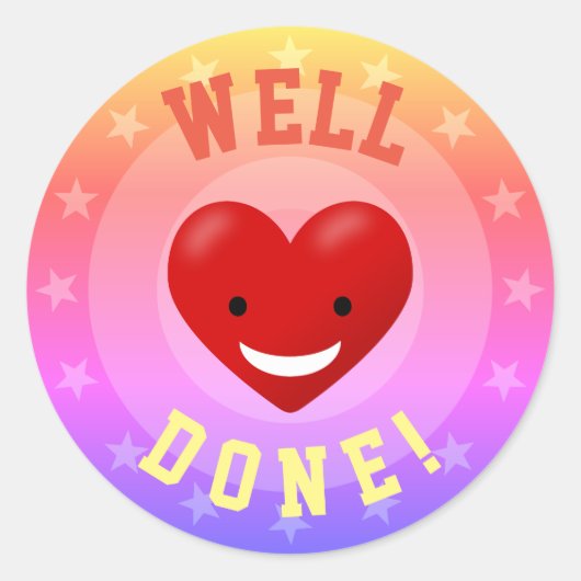 Goed gedaan award ronde sticker (Voorkant)