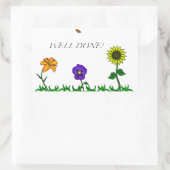 Goed gedaan bloem sticker (Tas)