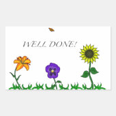 Goed gedaan bloem sticker (Voorkant)