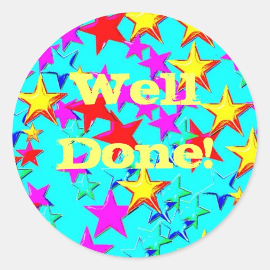 Goed gedaan Blue Star sticker (Voorkant)