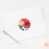 Goed gedaan! boys blauw football voetbal sticker (Envelop)