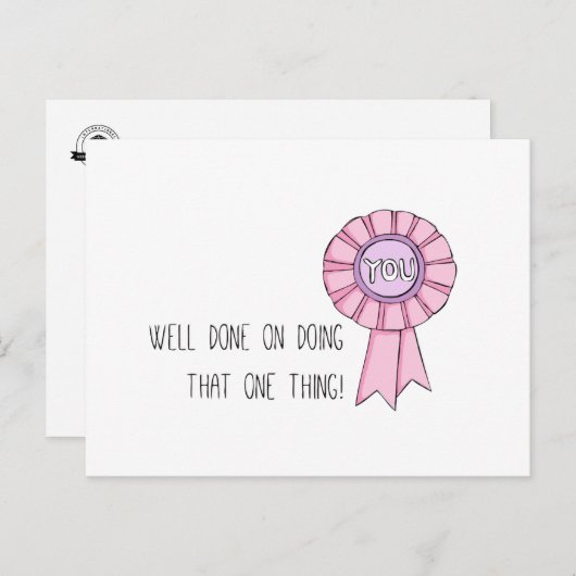 "Goed gedaan" Briefkaart (Art by Em Somerville) (Voorkant / Achterkant)