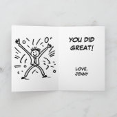 Goed gedaan Cartoon jongen je deed geweldig Kaart (Binnen)