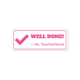"GOED GEDAAN!" Feedback Rubberstempel Zelfinktende Stempel