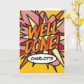 GOED GEDAAN Fun Modern Retro Comic Book Kaart (Gele Bloem)