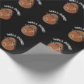 Goed gedaan Funny Steak Pun Dark BG Cadeaupapier (Hoek)