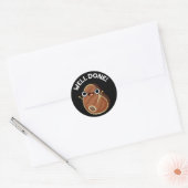 Goed gedaan Funny Steak Pun Dark BG Ronde Sticker (Envelop)
