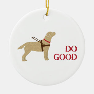 Goed gedaan - Geel Laboratorium - Ooghond zien Keramisch Ornament