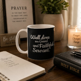 'Goed gedaan' geloof Matthew 25:23 ochtenddevotie Koffiemok