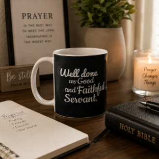 'Goed gedaan' geloof Matthew 25:23 ochtenddevotie Koffiemok