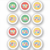 Goed gedaan, goed werk, goed bezig sticker (Voorkant)